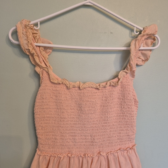 Wilfred Aritzia Women's Reminisce Peach Ruffle Midi Dress Size Small - Picture 5 of 8